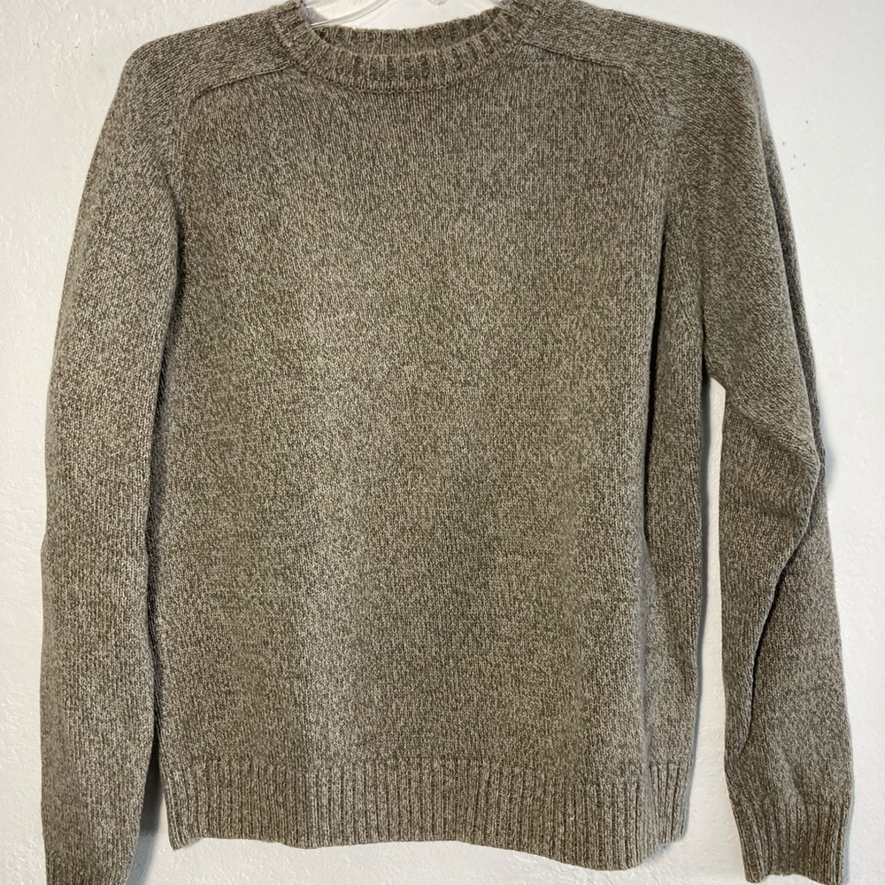 Croft and Barrow beige/olive tweed sweater size M